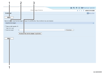 Ilustración de llamada numerada de ilustración de pantalla del explorador Web
