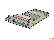 Ilustración de la tarjeta de interface IEEE 1284