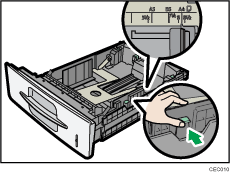 Ilustración de la bandeja de alimentación de papel