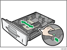 Ilustración de la bandeja de alimentación de papel