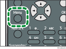 Illustration de la touche Menu