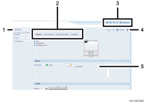 Webböngésző képernyő számozott illusztráció