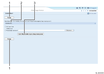 Schermafbeelding van webbrowser (afbeelding met genummerde verklaringen)