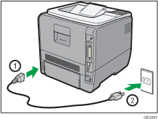 Illustratie van de printer