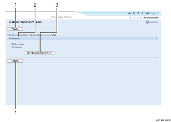 Illustrasjon av nettleserskjermbilde med nummerert bildetekst