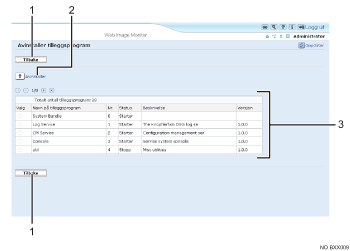 Illustrasjon av nettleserskjermbilde med nummerert bildetekst