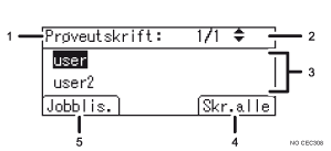 Nummererte illustrasjon av brukerskjermbildet