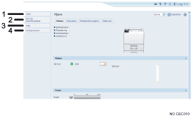 Illustrasjon av nettleserskjermbilde med nummerert bildetekst