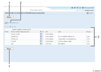 Ilustracja ekranu przeglądarki internetowej — ilustracja z numerowanymi odnośnikami
