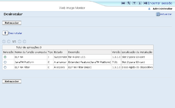 Ilustração do ecrã do web browser