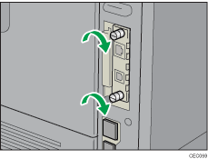 Imagem da retaguarda da impressora