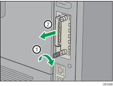 Imagem da retaguarda da impressora