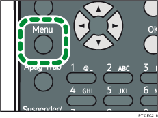 Ilustração da tecla Menu