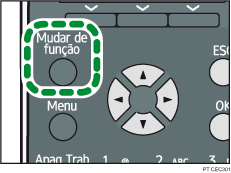 Ilustração da tecla Mudar de função