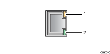 Иллюстрация стандартного порта Ethernet (иллюстрация с пронумерованными выносками)