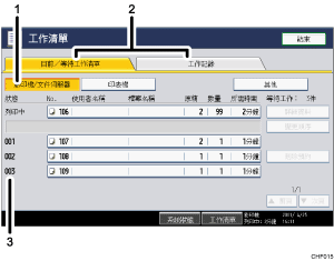 操作面板畫面圖例部位編號圖例