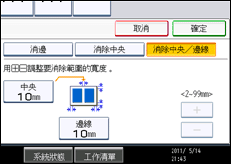 操作面板畫面說明圖