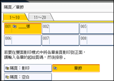 操作面板畫面說明圖