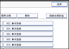 操作面板畫面說明圖