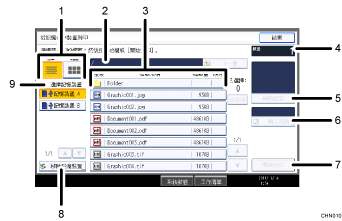 操作面板畫面圖例部位編號圖例