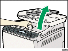 Illustration af maskinens forside