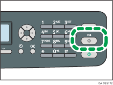 Illustration af tasten til Start sort-hvid
