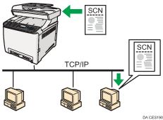 Illustration af Send til mappe