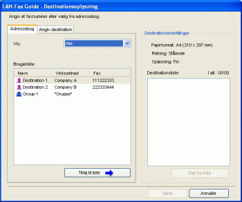 Illustration af applikationsskærm