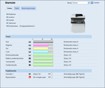 Illustration af skærmbillede i webbrowser