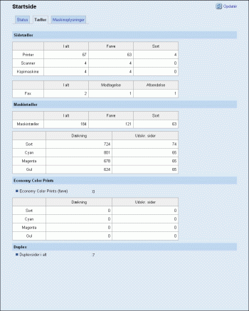 Illustration af skærmbillede i webbrowser