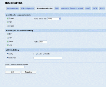 Illustration af skærmbillede i webbrowser