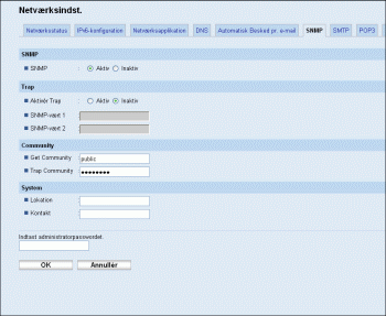 Illustration af skærmbillede i webbrowser