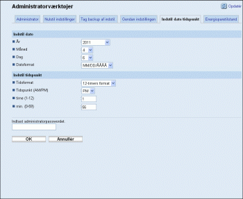 Illustration af skærmbillede i webbrowser