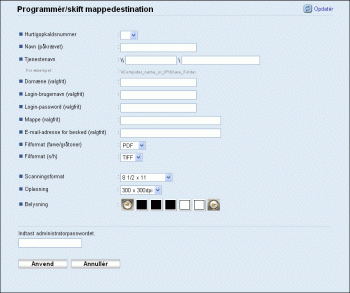 Illustration af skærmbillede i webbrowser