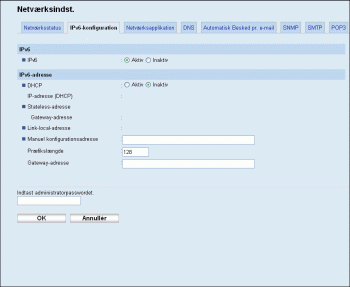 Illustration af skærmbillede i webbrowser