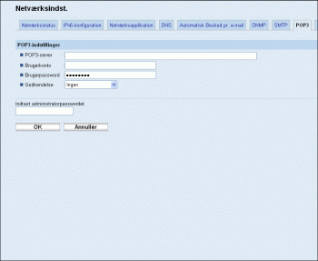 Illustration af skærmbillede i webbrowser