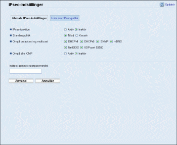 Illustration af skærmbillede i webbrowser