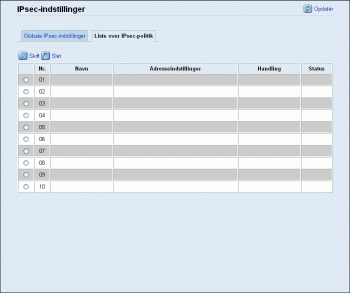 Illustration af skærmbillede i webbrowser