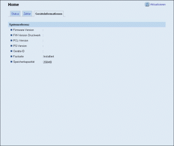 Web-Browser Bildschirmdarstellung