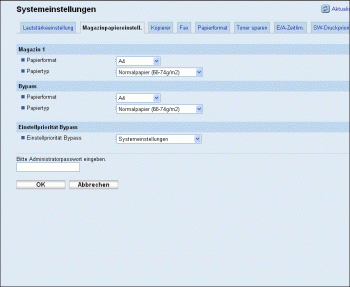 Web-Browser Bildschirmdarstellung