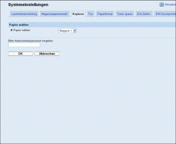 Web-Browser Bildschirmdarstellung