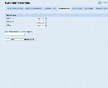 Web-Browser Bildschirmdarstellung