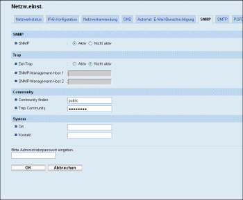 Web-Browser Bildschirmdarstellung
