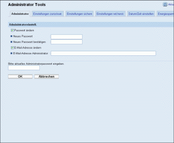 Web-Browser Bildschirmdarstellung