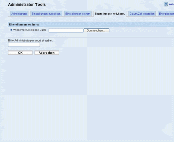 Web-Browser Bildschirmdarstellung