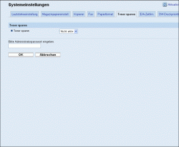 Web-Browser Bildschirmdarstellung