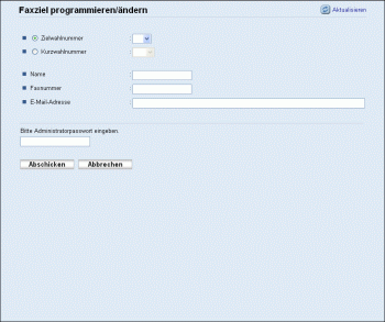 Web-Browser Bildschirmdarstellung