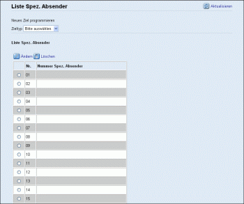 Web-Browser Bildschirmdarstellung