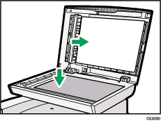 Ilustración de la vista frontal de la máquina