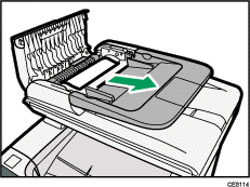 Ilustración de la vista frontal de la máquina